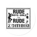 Rude boys and girls for rude zombie stickers