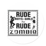 Rude boys and girls for rude zombie stickers