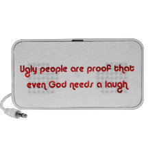 Rude, But Funny Ugly People Doodle Mp3 Speakers