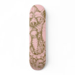 Rude Dog in pink & brown skateboards