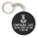 Rude funny slogan Confucius keychains
