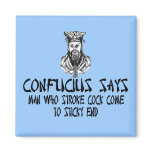 Rude slogan Confucius magnets