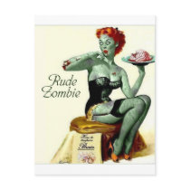 Rude Zombie "The First Bite" Postcard