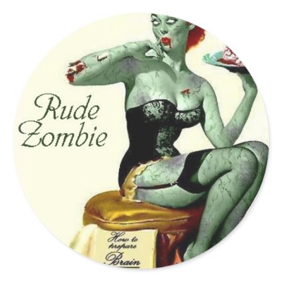 Rude Zombie "The First Bite" Stickers by RudeZombie757
