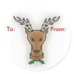 Rudolf Gift Tag Stickers