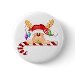 Rudolph Candy Cane buttons