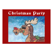 Rudolph Christmas Party Invitation