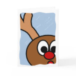 Rudolph in Snowy Window