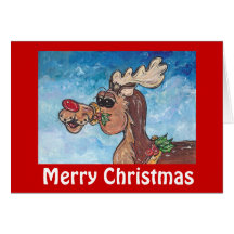 Rudolph Merry Christmas Card