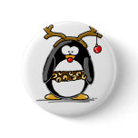 Rudolph penguin button