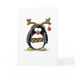Rudolph penguin greeting card