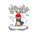 Rudolph red-nosed reindeer kid's blue t-shirt