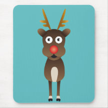 RUDOLPH REINDEER MERRY CHRISTMAS MOUSE PADS