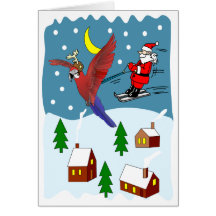 Rudolph the Parrot Card