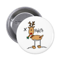 Rudolph The Red Nosed Reindeer Button