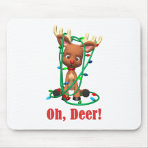 Rudolph the Red Nosed Reindeer Gets Tangled Up Mousepad