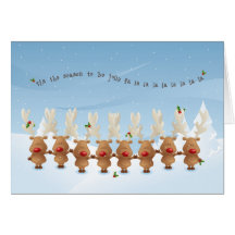 Rudolph the Reindeer Christmas Holiday Song Card