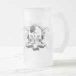 RUDOS Frosted Beer Mug B/W