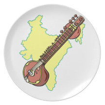 Rudra Vina India Stringed Instrument Plate