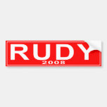 Rudy Giuliani Red 2008 Bumper Sticker