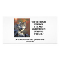 Rudyard Kipling Strength Of the Pack Wolf Quote Photo Card Template