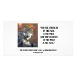 Rudyard Kipling Strength Of the Pack Wolf Quote photo cards