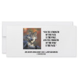 Rudyard Kipling Strength Of the Pack Wolf Quote rack cards