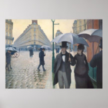 Rue de Paris, temps de pluie by Gustave Caillebott Posters