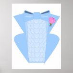 Ruffled Blue Tuxedo Poster posters