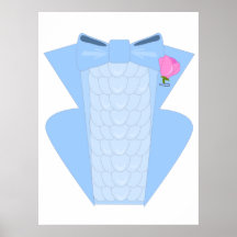 Ruffled Blue Tuxedo Poster