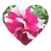 Ruffled Petunia Heart Sticker