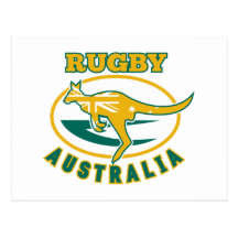 Rugby Australia kangaroo wallaby Post Card