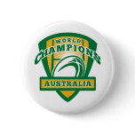 Rugby ball Australia World Champions Button