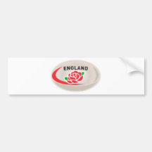 Rugby Ball England English Rose Bumper Stickers