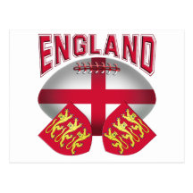 Rugby Ball Flag of England Postcards