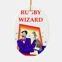 rugby christmas ornament