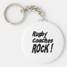 Rugby Coaches Rock! Keychain