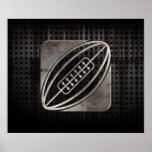 Rugby; Cool Black Poster