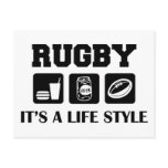 Rugby Eat Drink Beer Play Rugby postcards