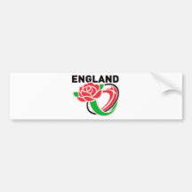 Rugby England English Rose Ball Bumper Stickers