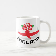 Rugby England English Rose Ball Flag Mug