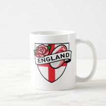 Rugby England English Rose Ball Shield Mug