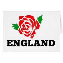 Rugby England English Rose Greeting Cards