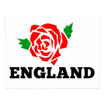 Rugby England English Rose Post Card