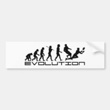 Rugby Football Sport Evolution Art Bumper Stickers