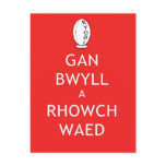 Rugby Keep Calm & Give Blood (Welsh) postcards