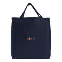 Rugby Kid Embroidered Tote Bag