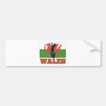 Rugby lineout throw Wales flag Bumper Sticker
