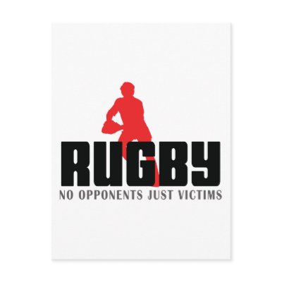 Rugby No Opponents Just Victims T-Shirt Postcards