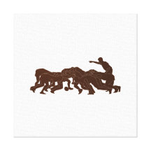 rugby player scrum metal texture gallery wrap canvas
